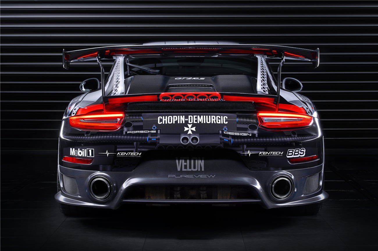2016 - 2019 Porsche 911 991.2 Carrera & S GT2RS Style Partial Carbon Fiber Rear Bumper